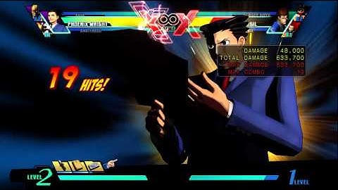 Ultimate MvC3: Phoenix Wright Bridge To Turnabout Combo