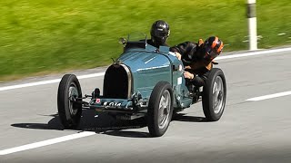 1931 Bugatti Type 51 in action at Monza Circuit & on Swiss Bernina Hillclimb Pass!