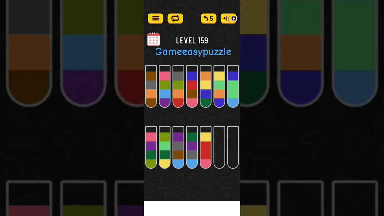 water sort level 159 YouTube