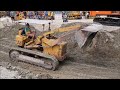 Very rare Caterpillar No.6 Traxcavator working at a oldtimershow in switzerland !!!