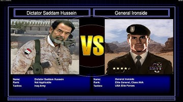 C&C General Zero Hour Reborn Mod Dictator Saddam Hussein VS General Ironside #2