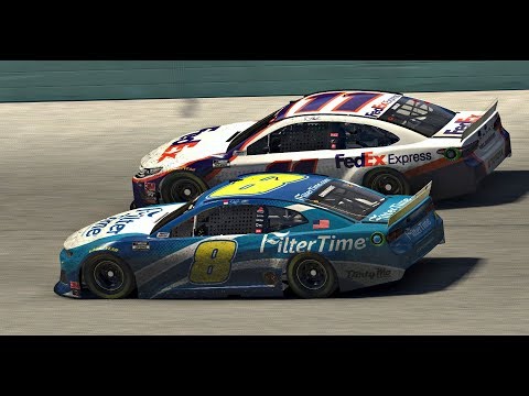 Denny Hamlin bumps Dale Earnhardt Jr., wins NASCAR iRacing event | Homestead-Miami