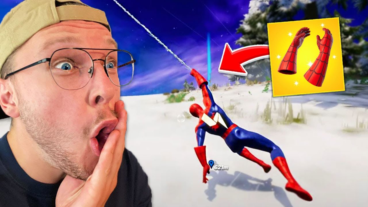 JE TESTE LES GANTS DE SPIDER MAN FORTNITE CHAPITRE 3