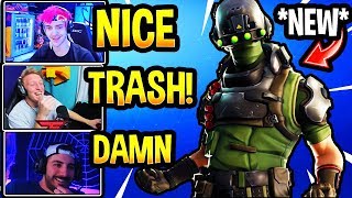 STREAMERS REACT to *NEW* TECH OPS SKIN (BOT SKIN)! Fortnite Funny Moments