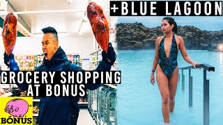 Day 1: Grocery Shopping at BONUS! + BLUE LAGOON ICELAND!