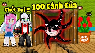 MỀU THỬ THÁCH 24 GIỜ THOÁT KHỎI 100 CÁNH CỬA TRONG MINECRAFT*REDHOOD KHÁM PHÁ TRÒ CHƠI DOORS MCPE