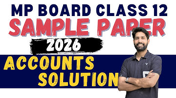 Mp board sample paper 2026 class 12 Accounts all objective