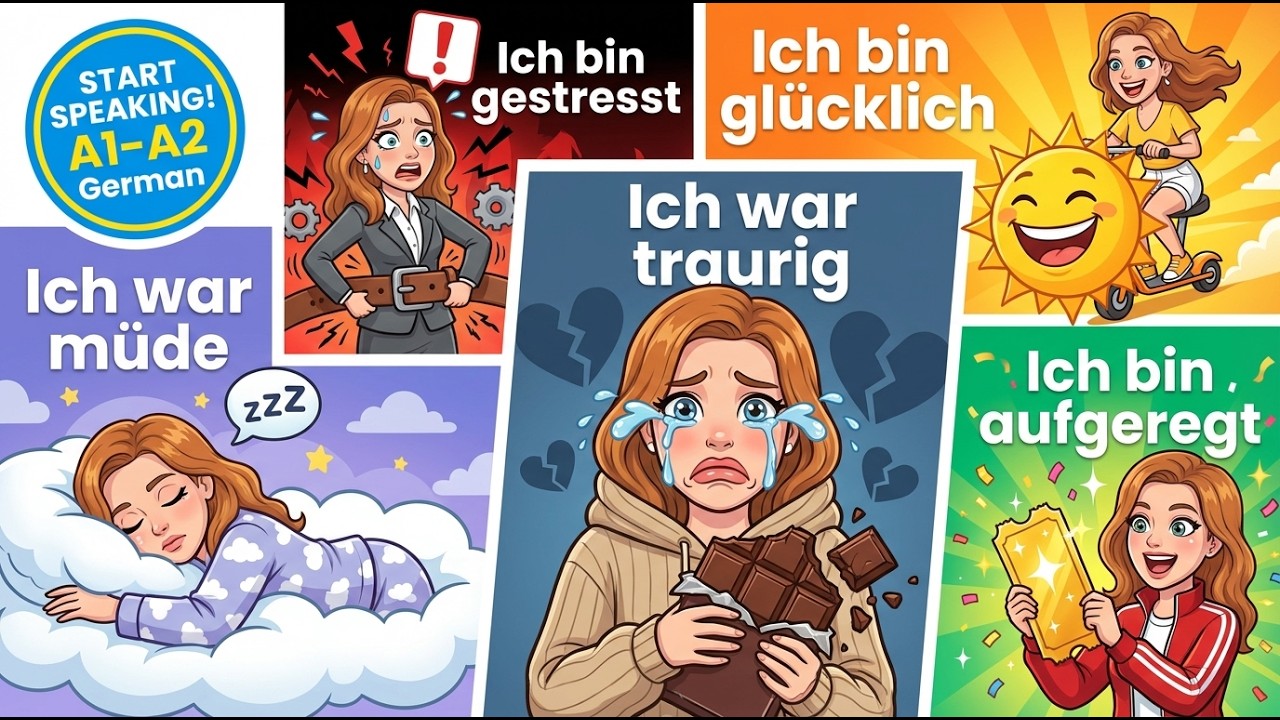 Deutsch A1: Gefühle & Emotionen – 48 Sätze | Repeat After Me Aussprache