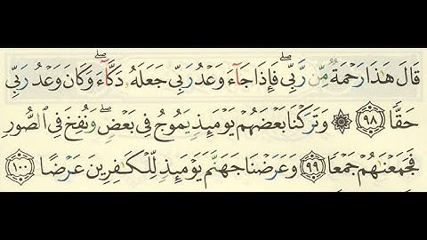 Awakher Surah Al-Kahf  أواخر سورة الكهف بصوت الشيخ مختار الحاج