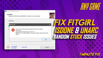 How to Fix FitGirl Setup ISDone.dll & Unarc.dll Error | Random Stuck % | 2025 | Techy Nafiz