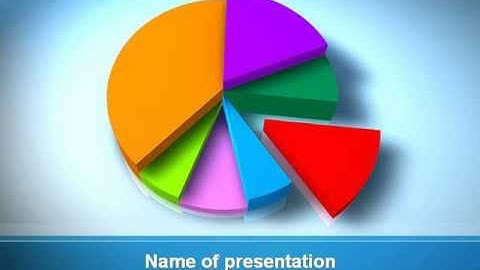 Pie Diagram On The Blue Background PowerPoint Template by PoweredTemplate.com