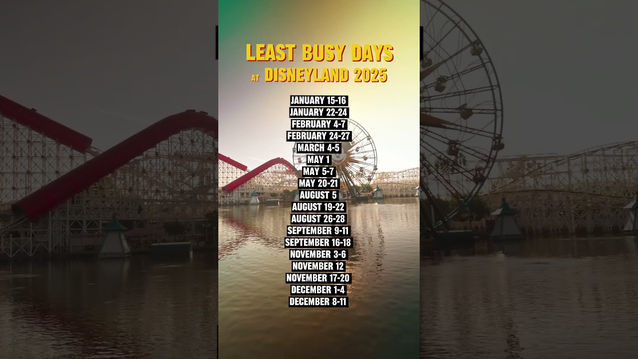 Least Busy Days in Disneyland 2025 (Empty Parks and Low Crowds) 