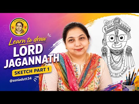 How to Draw Lord Jagannath Easy Step by Step | Lord Jagannath Sketch Drawing for Beginners | Part 1