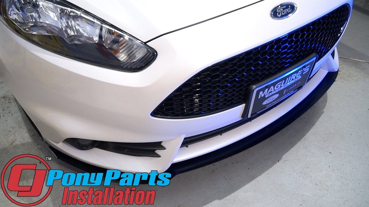 Fiesta St Rally Innovations Front Splitter 3 Piece Matte Black Aluminum 14 17 Installation Youtube