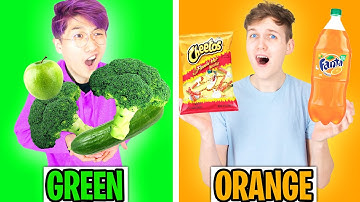 Can We Beat The EATING ONLY ONE COLOR OF FOOD FOR 24 HOURS CHALLENGE In Roblox Adopt Me!? (INSANE!)