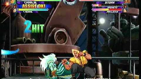 MvC2: Charlie deadbody Sonic Boom juggle