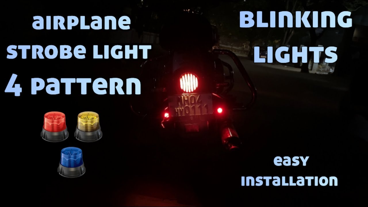 Strobe light for motorcycle finally lights लगा दिया 4 pattern
