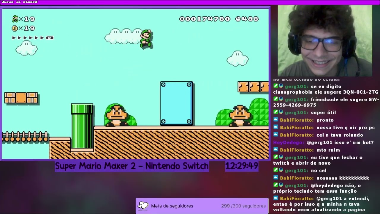 Jogando Mario Maker 2 - 3/2/23 (2/2)