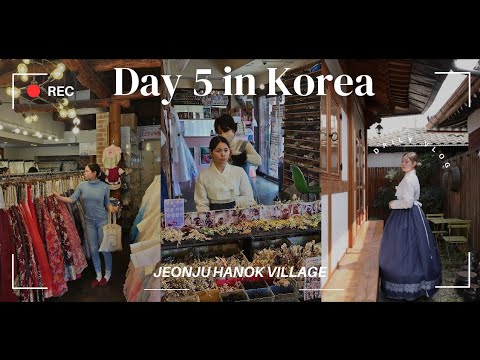 DAY 5 in Korea!!! Travel vlog with me in TRADITION KOREA Village! K ...