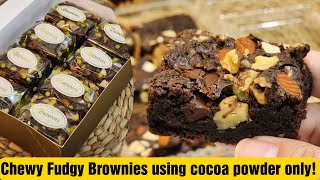 Moist Chewy and Fudgy Brownies| Cocoa powder Brownies recipe| ‼pang negosyo brownies‼ Bake N Roll