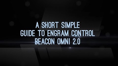 A short simple guide to Engram Control in Beacon Omni 2.0 (Ark Survival Ascended)
