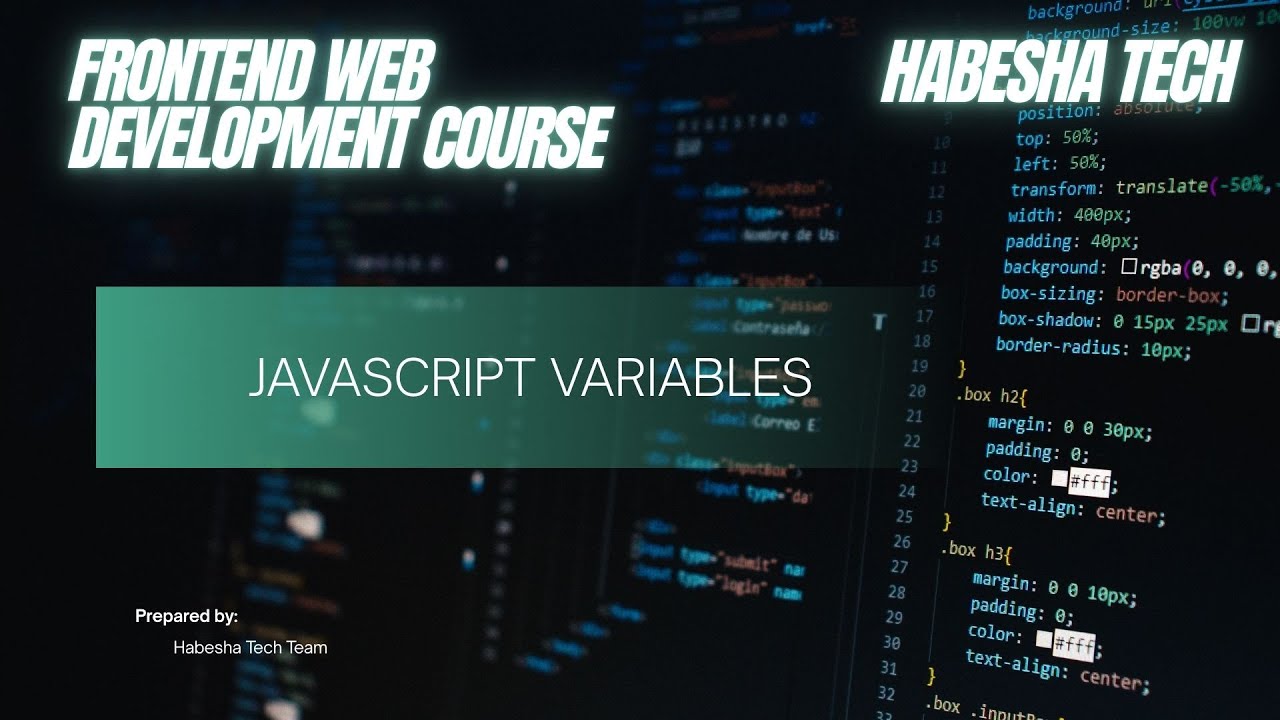 1 Javascript Variables - YouTube