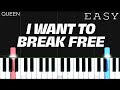 Queen - I Want To Break Free | EASY Piano Tutorial