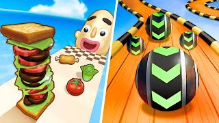 Sandwich Runner | Sky Rolling Balls - All Level Gameplay - NEW APK UPDATE screenshot 2