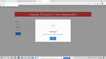 Angular 10 Laravel 7 User Registration