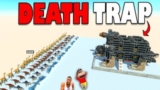 TORTOISE CASTLE DEATH TRAP vs SHINCHAN & CHOP TEAM in Animal Revolt Battle Simulator Hindi DEATH RUN