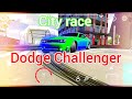 Dodge Challenger rides on the track  car parking multiplayer