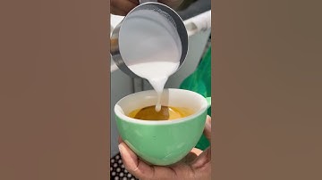 POV- Slow Leaf Latte Art 🌿☕ #cappuccino #shorts #youtubeshorts #coffeelovers