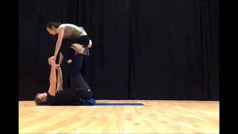 Acro-yoga Transition from Bird into Throne