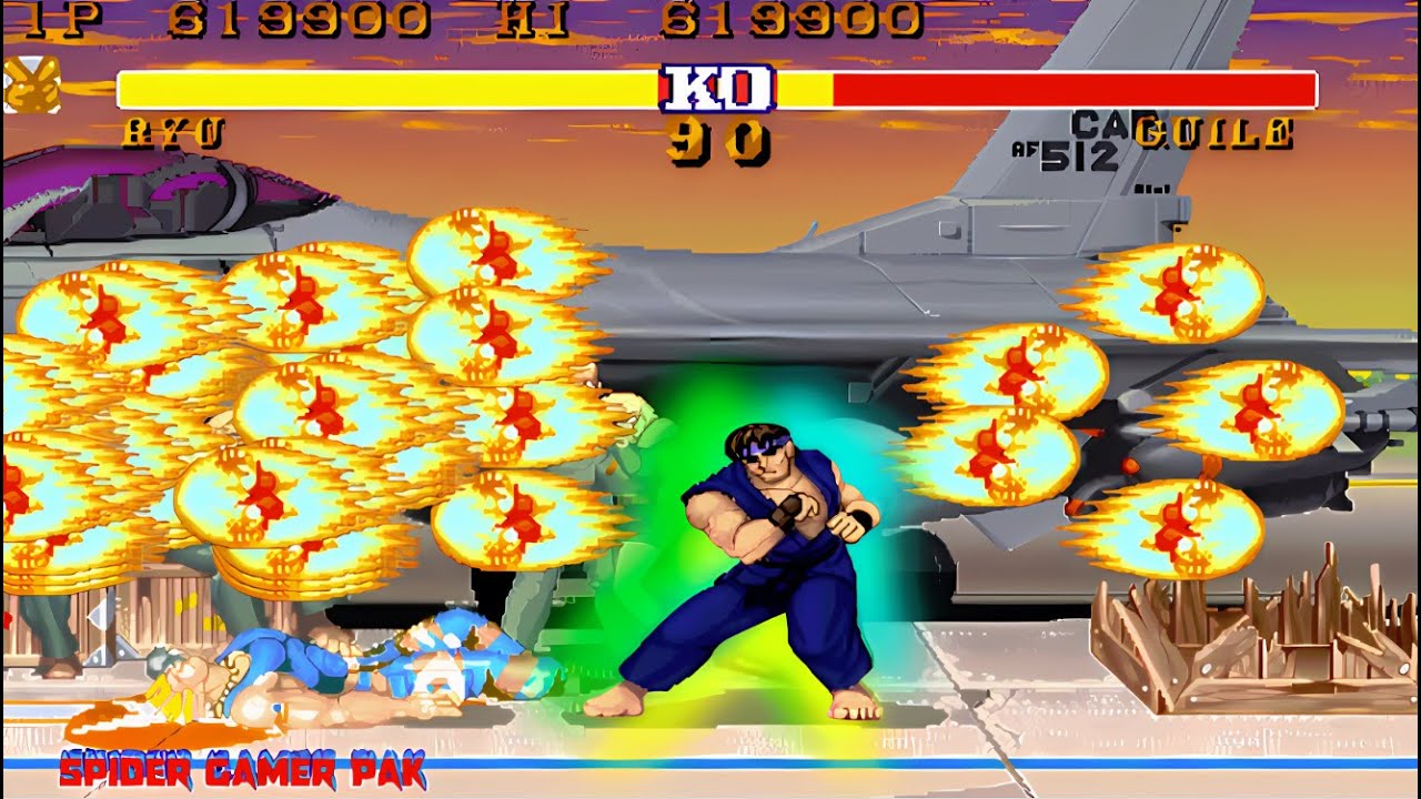 Look The Power Of RYU'S Fighting Skills In Thunder Magic Edition Street Fighter 2