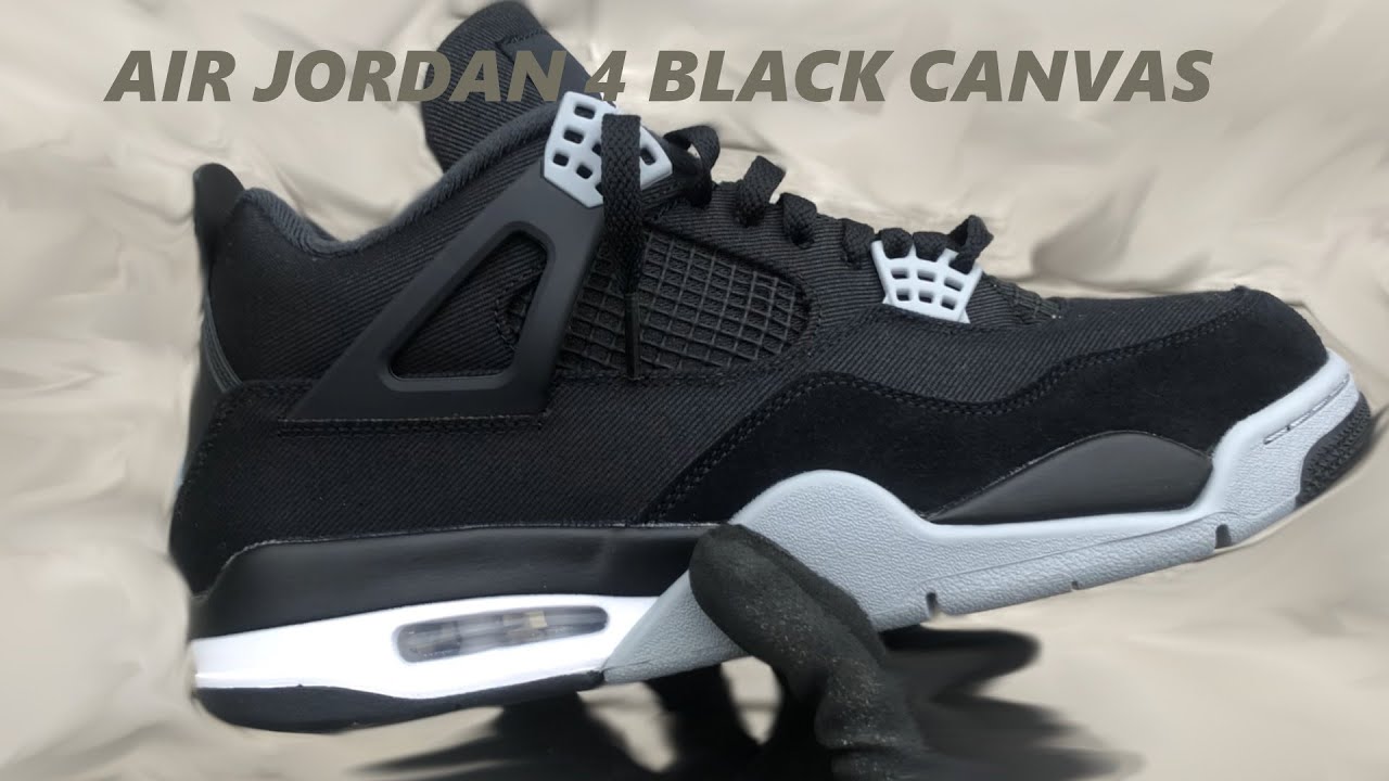 AIR JORDAN 4 BLACK CANVAS REVIEW & ON FEET 