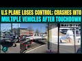 U.S Plane Crash BREAKING: Aircraft LOSES Power Mid-Air, Crashes on Mid-Highway Hitting Several Cars