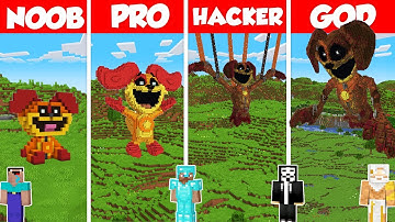 DogDay Statue Build Battle Challenge - Noob vs Pro vs Hacker vs God - Minecraft Animation