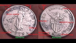 ANG MGA BAHAGI NG BAWAT BARYA + UNBOXING 1908s US/PHILIPPINE ONE PESO & 1886 ONE US DOLLAR COINS