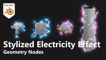 Stylized Electricity Effect (Blender Geo Nodes) | Quick Process｜Free File