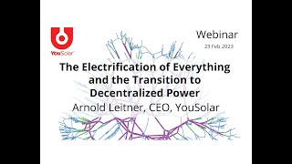 Webinar "The Electrification of Everything and the Transition to Decentralized Power"