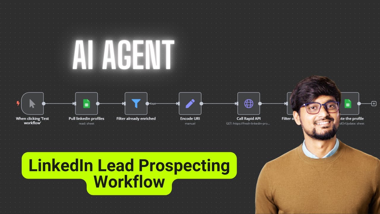 n8n AI Agent: LinkedIn Lead Prospecting Made Easy (Simple Tutorial ...