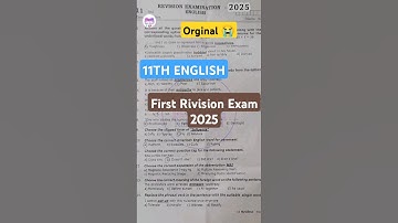 11th English first Revision Question Paper 2025 | 11th English first Revision Exam Questions