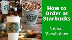 How to Order Starbucks Espresso with Beverage Sizes and Vocabulary ESL Video Lesson