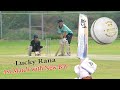 Batsman helmet camera cricket  lucky rana 1st match with new bat