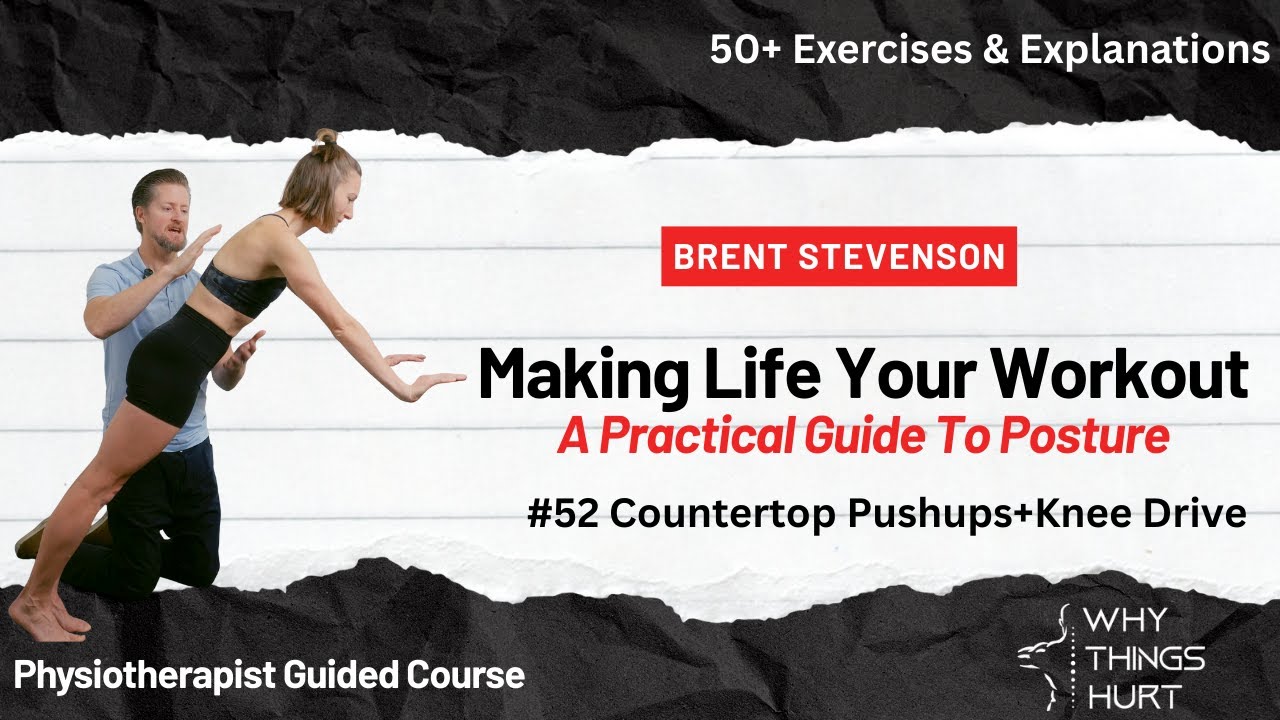 Countertop Pushups + Knee Drive - Physio Exercise
