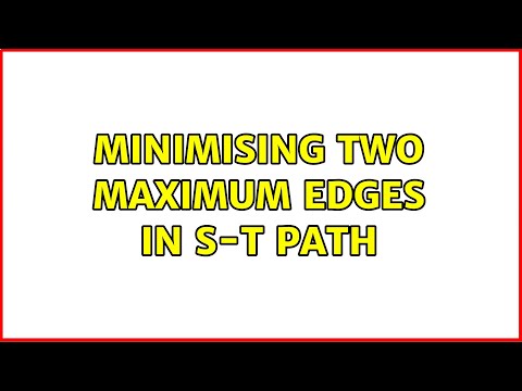 Minimising two maximum edges in s-t path