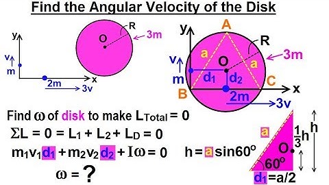 Physics 13A - Test Your Knowledge: Angular Momentum (2 of 26) Find the Angular Velocity of the Disk