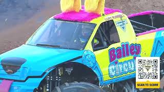 MONSTER JAM | Jack Farmer Play by Play highlights for Cory Rummell In Ringling Bailey Circuit