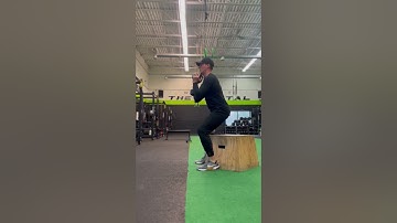 Goblet box squat
