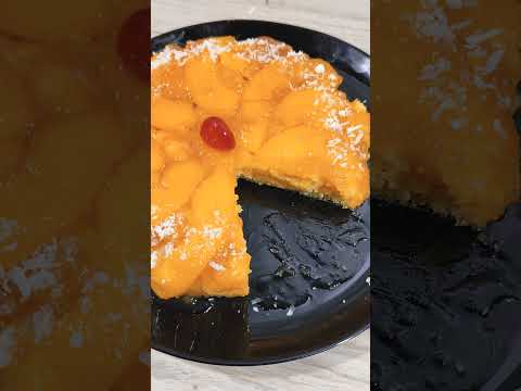 ¡El postre que ME PIDE MI ESPOSO! 😱 Torta Invertida de Durazno 🍑 #recetas #bizcochofacil